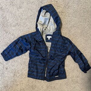 Striped Blue Hooded Jacket size 2t